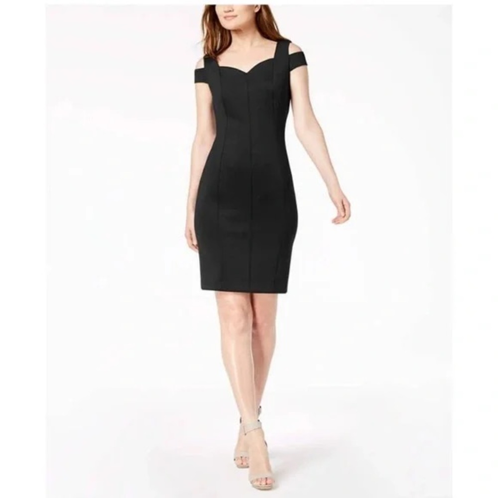 NWT Calvin Klein Black Off-Shoulder Dress